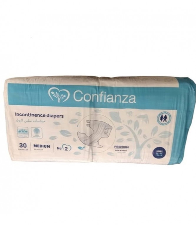 Confianza Adult Diapers No 2 Medium30 Pieces
