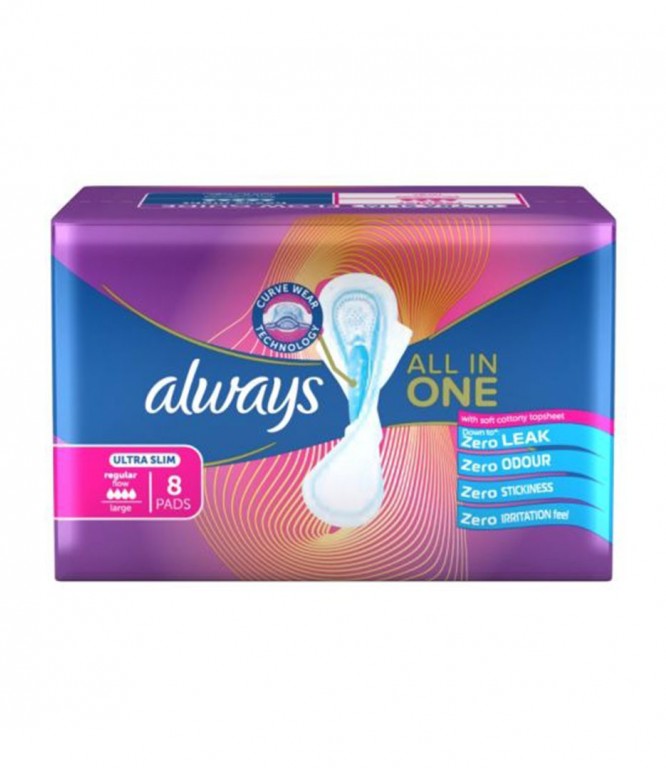 Always Pad All In One Ultra slim Large 8 PADS