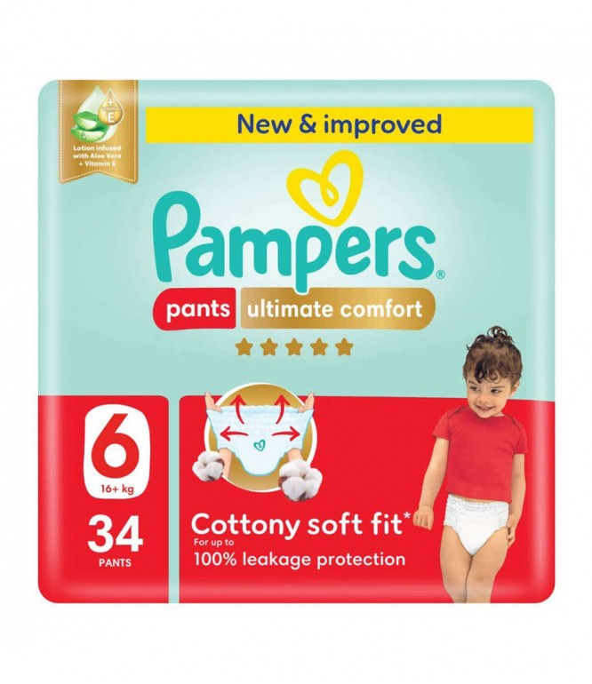 Pampers Ultimate Comfort Pants Size 6 Jumbo 34 Pcs