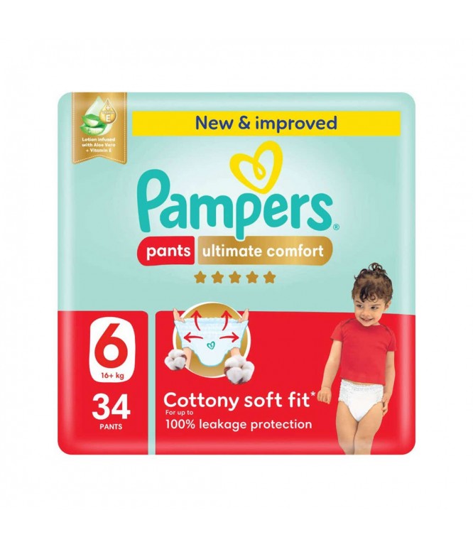 Pampers Ultimate Comfort Pants Size 6 Jumbo 34 Pcs