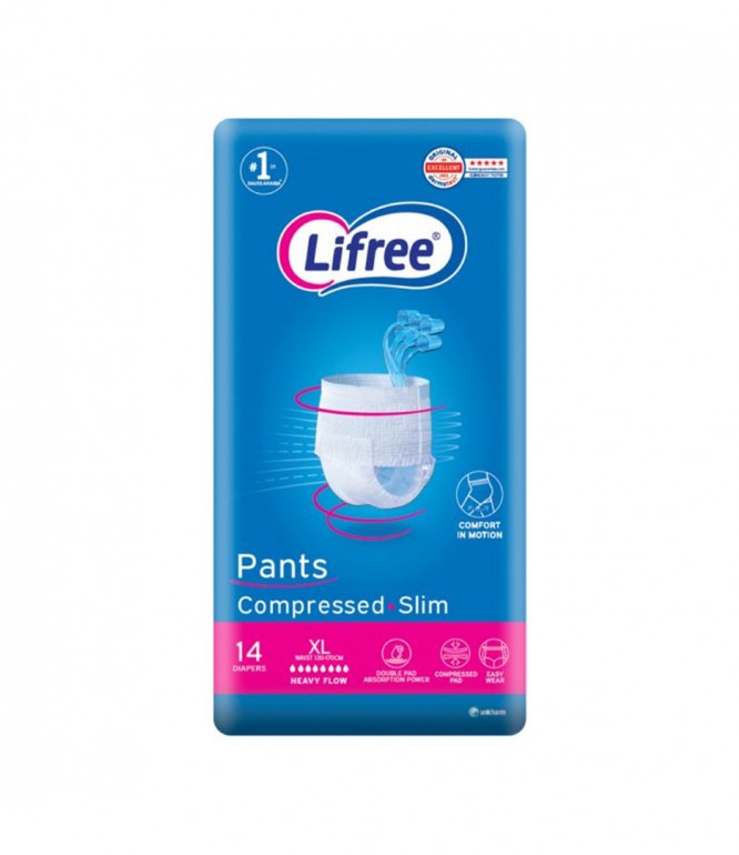 Lifree Adult Pants Heavy Flow XL Jumbo 14 Pcs