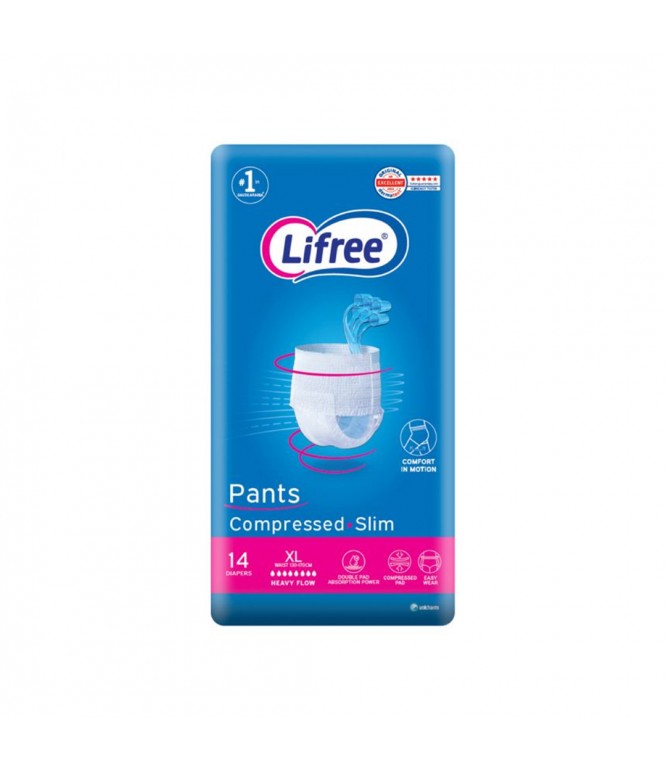 Lifree Adult Pants Heavy Flow XL Jumbo 14 Pcs