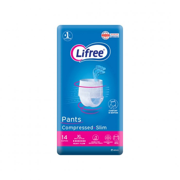 Lifree Adult Pants Heavy Flow XL Jumbo 14 Pcs