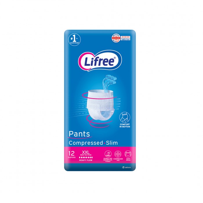 Lifree Adult Pants Heavy Flow XXL Jumbo 12 Pcs