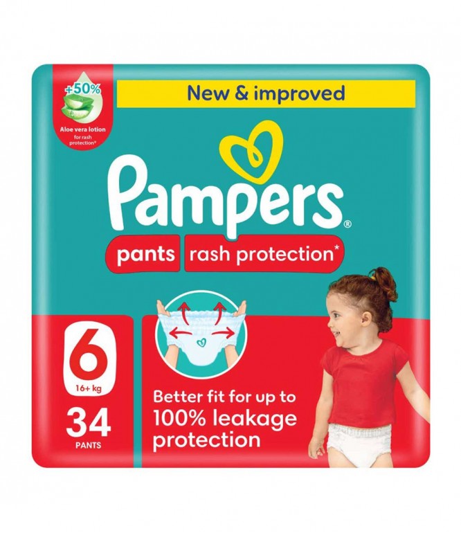 Pampers Pants Size 6 Jumbo Pack 34 Pcs