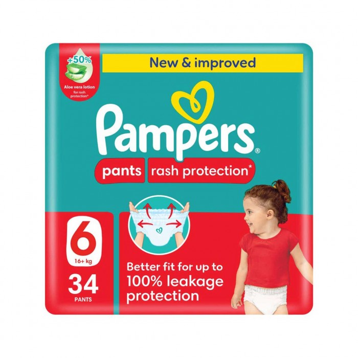 Pampers Pants Size 6 Jumbo Pack 34 Pcs