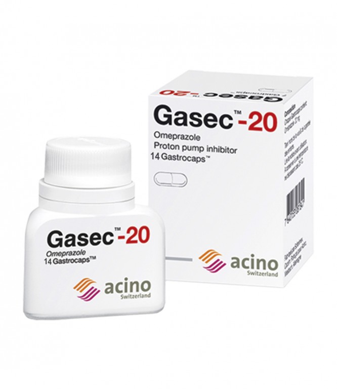 Gasec 20 mg 14 Capsules 