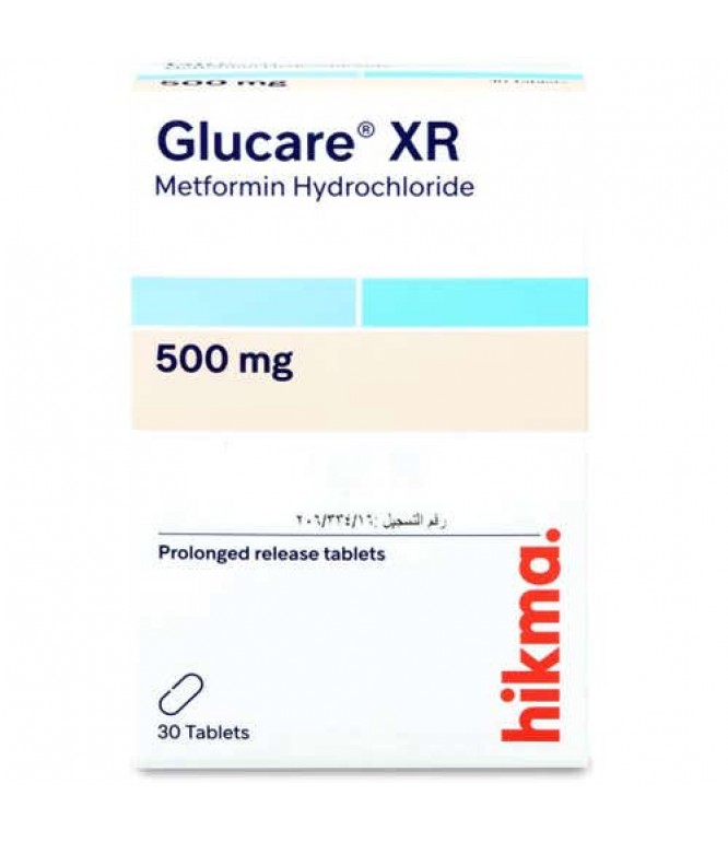 GLUCARE XR 500 MG TAB 30'S