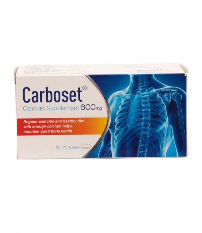 Carboset 600 Mg Calcium 50 Tablets
