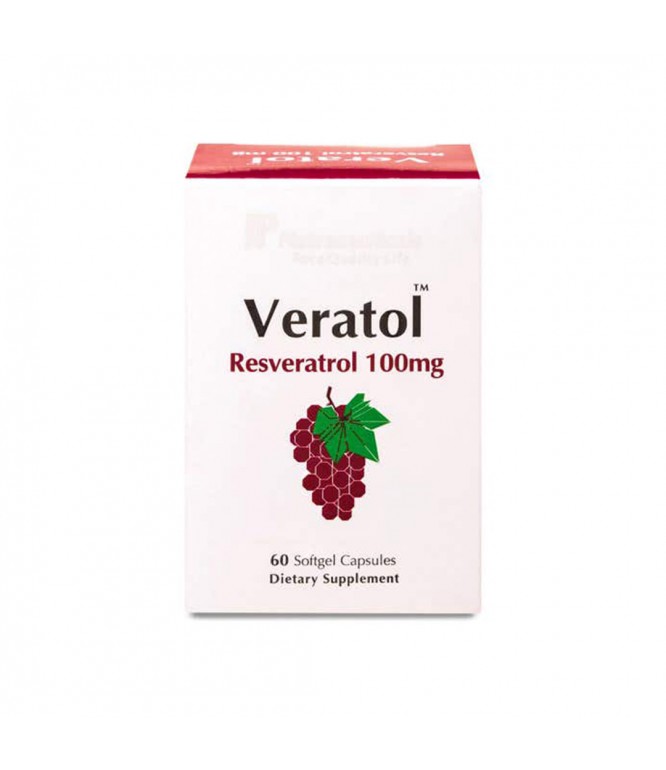 Veratol 100mg Resveratrol Antioxidant Capsules 60 Capsules