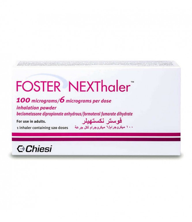 Foster Nexthaler 100 / 6 mcg beclomethasone‑formoterol powder 120 doses