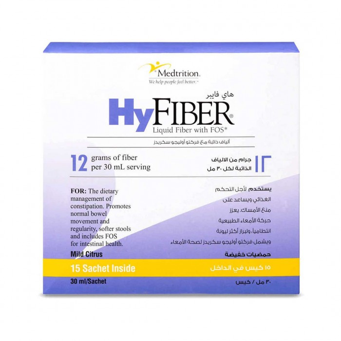 Hyfiber Dietary Fiber Supplement for Digestion 15 Sachets