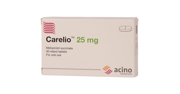 Carelio 25 mg metoprolol succinate 30 Tablets