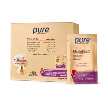 Pure Collagen Supplement - 30 Sachets, 10,000 mg