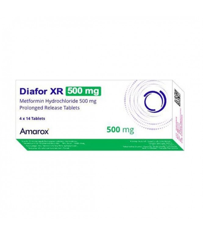 Diafor xr 500 mg metformin extended‑release 56 Tablets