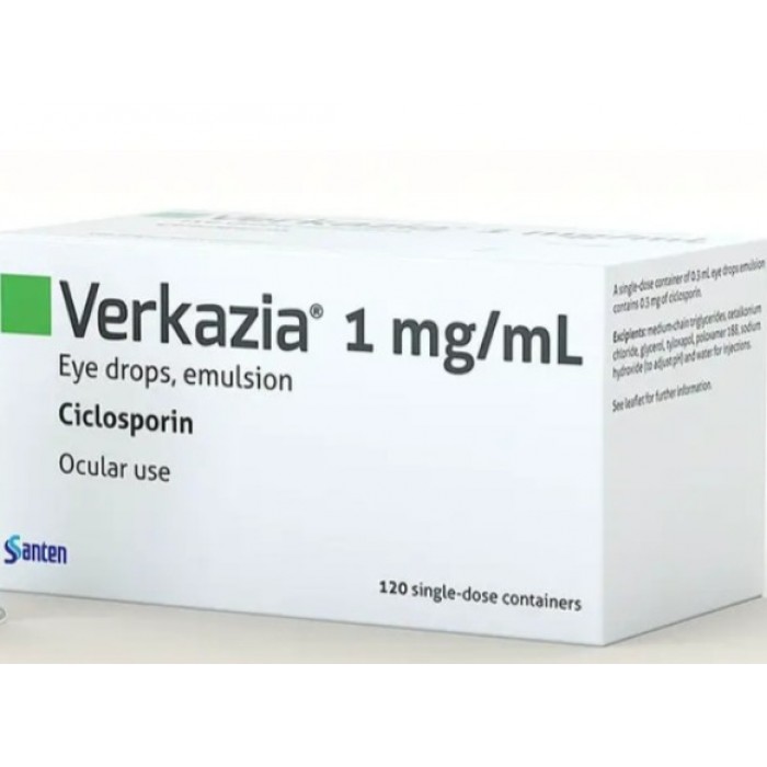 VERKAZIA 0.1% 1MG EYE DROPS 120'S