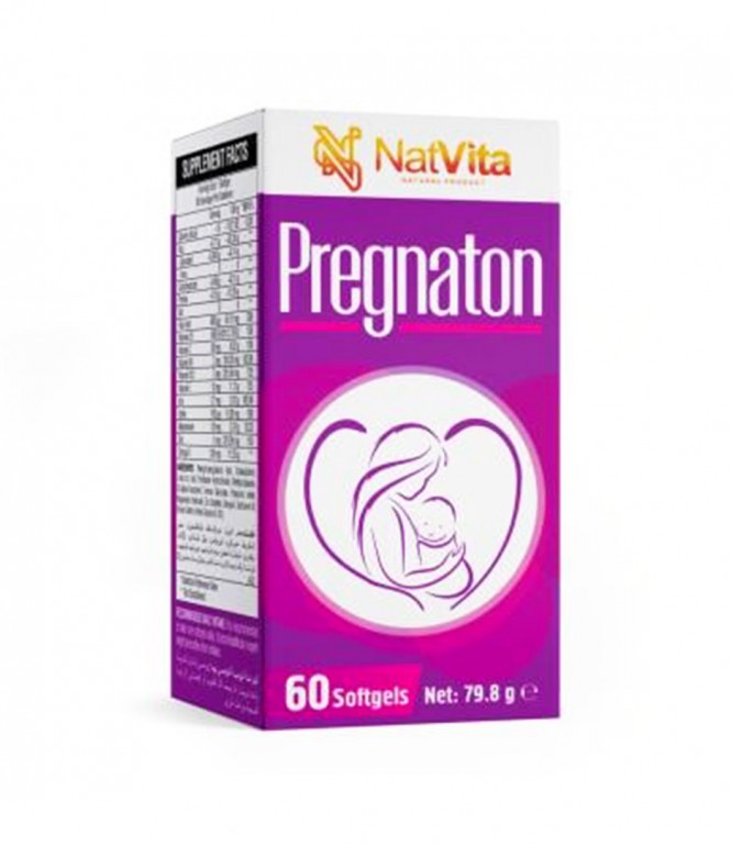 Natvita Pregnaton Pregnancy Multi-Vitamins  Minerals 60 Capsules