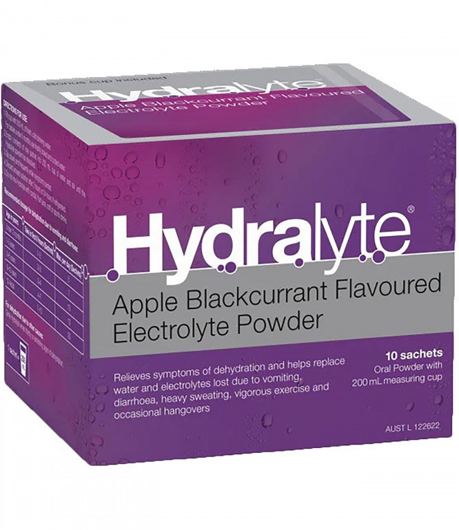 Hydralyte ORS Sach-Apple&Blackcurrant - 10x4.9g