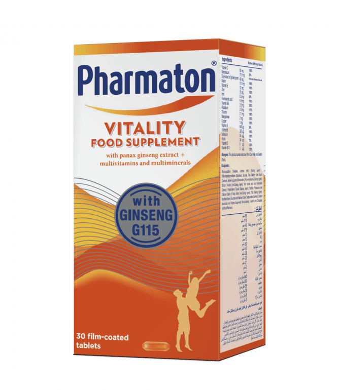 Pharmaton Vitality for Enhanced Activity and Vitality 30 Tablets