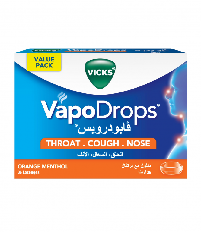 Vicks Vapodrops Orange 36Tablets