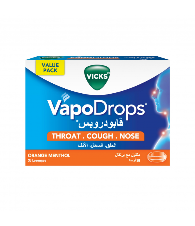 Vicks Vapodrops Orange 36Tablets