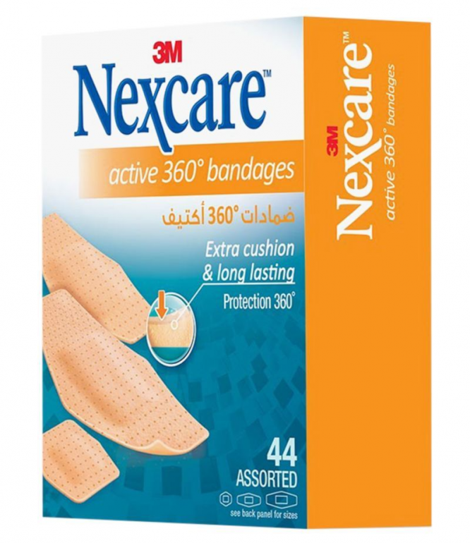 Nexcare 3M Active 360 Bandages Assorted 44Pieces