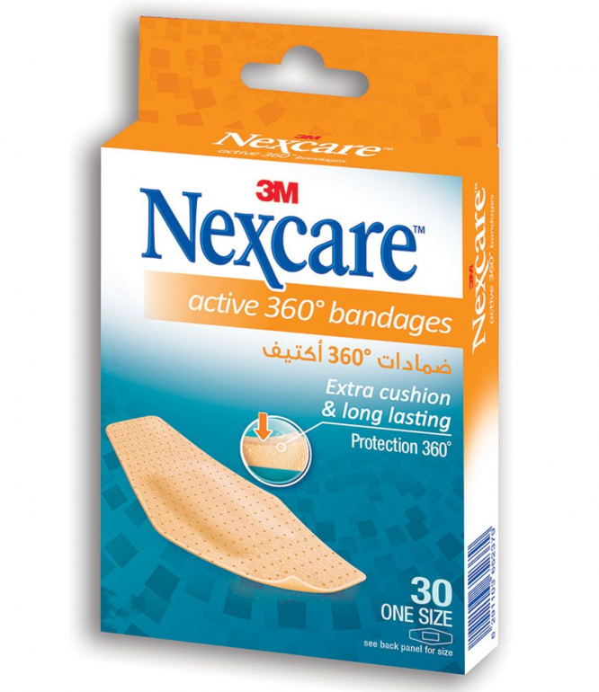 Nexcare Active 360 Bandage One Size 572 30Dp 30Pcs