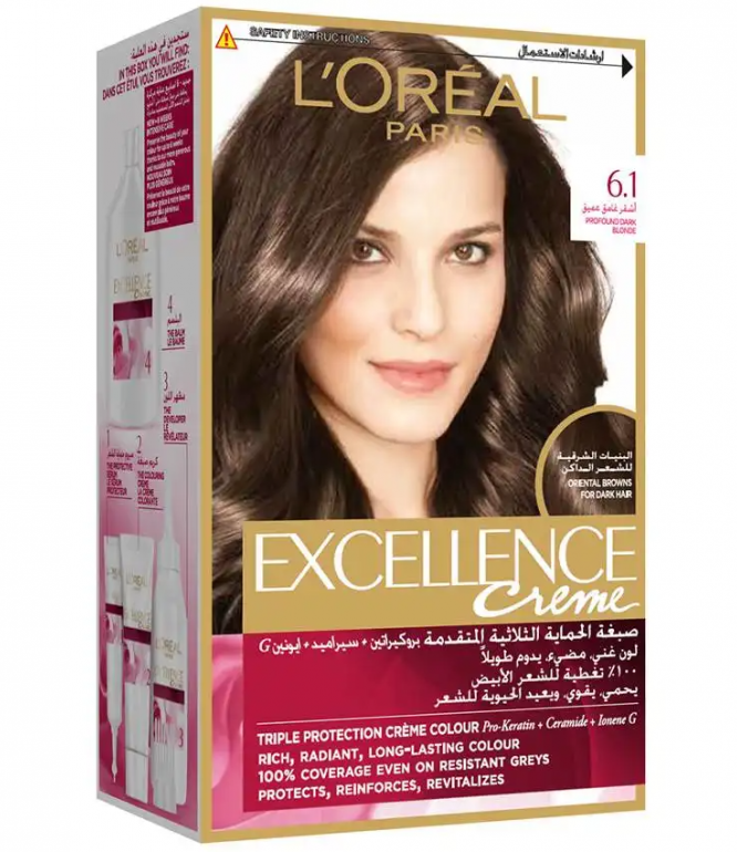 L’Oreal Excellence Hair Color Dark Ash Blonde 6.1
