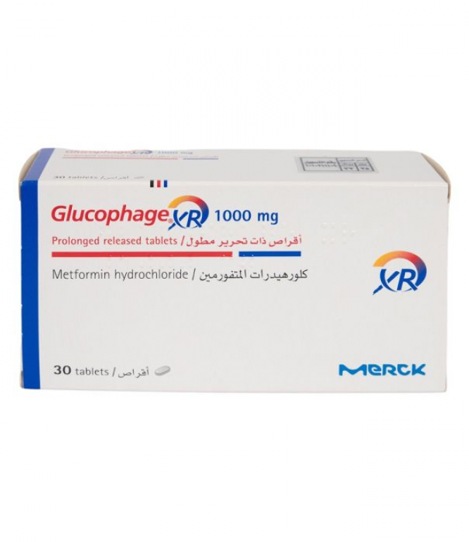 MerckSerono Glucophage XR 1000Mg 30Tablets