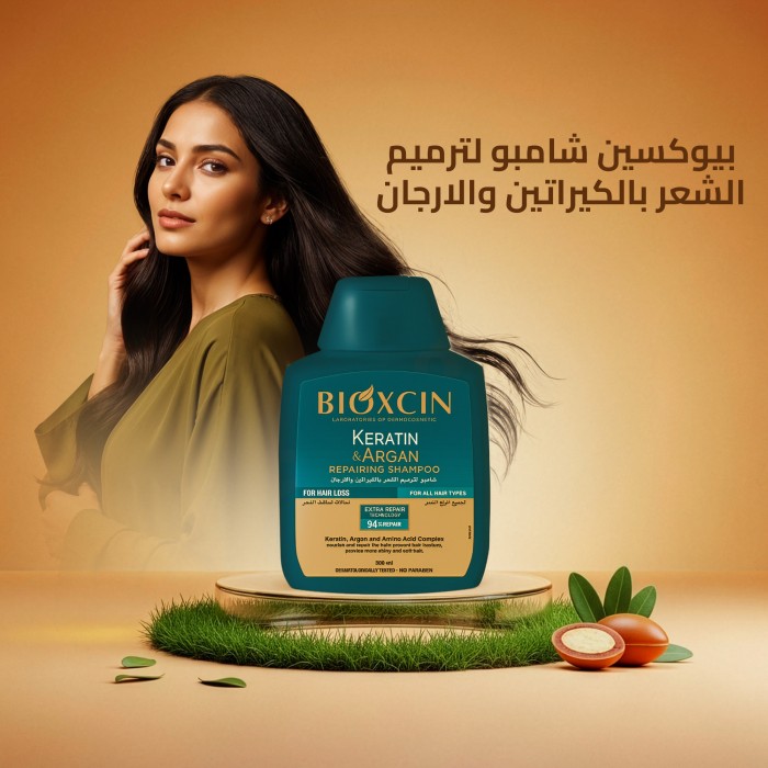 Bioxcin Keratin and Argan Repair Shampoo For Damaged Hair 300 ML