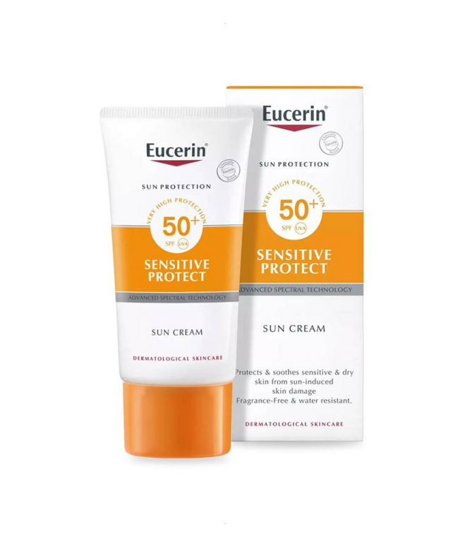 واقي شمس كريم SPF50+ للبشرة الجافة والحساسة من يوسيرين 50مل