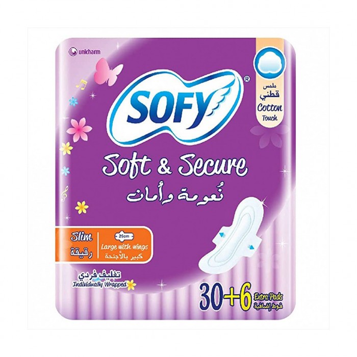 Sofy Slim Large Wings Female Diaper 36's