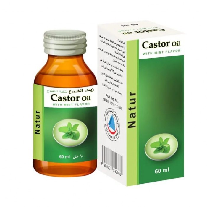 زيت خروع بنكهة النعناع 60مل