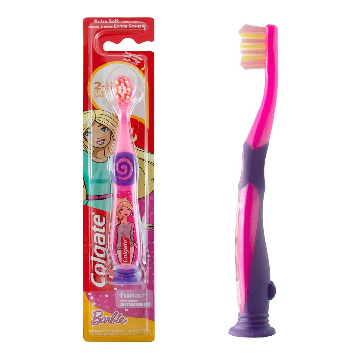 Colgate Kids Toothbrush 2-5 Years Extra Soft Assorted Colours (Barbie - Spiderman), 1Piece