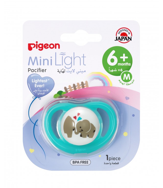 Pigeon Mini Light Pacifier Single Medium Size Assorted
