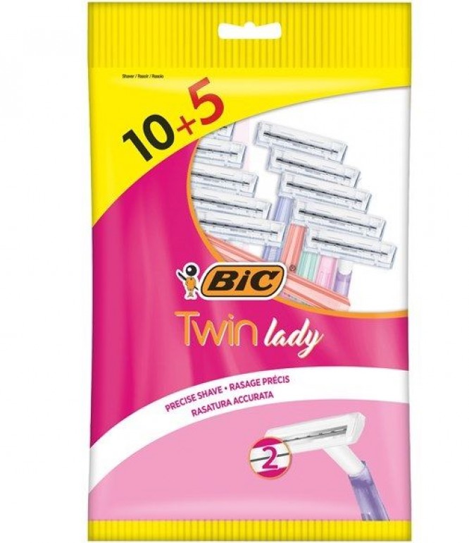 Bic Shaver Twin Lady Free 15pieces