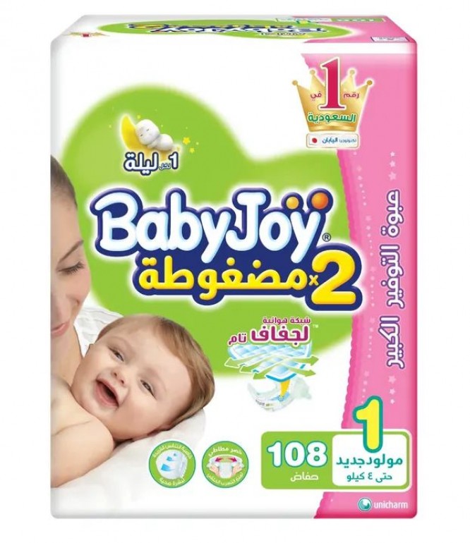 بيبي جوي عملاق رقم 1 مولود 108قطعة