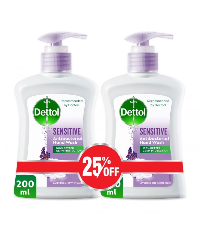 Dettol Sensitive Anti-Bacterial Hand Wash Lavender – 99.9% Protection