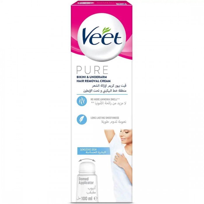 Veet Pure Bikini & Underarm Hair Removal Cream Sensitive 100ml

