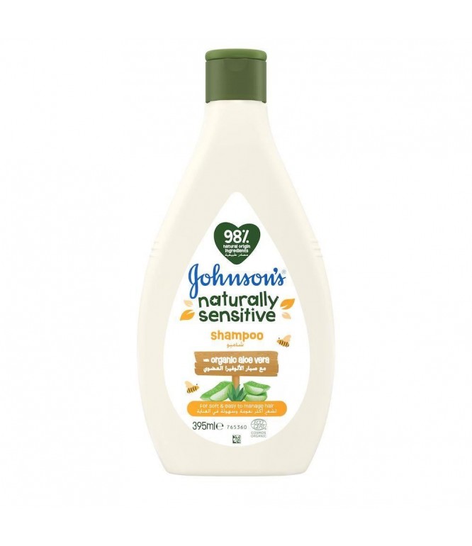 Johnson's Naturally Sensitive Shampoo Organic Aloe Vera 395ml


