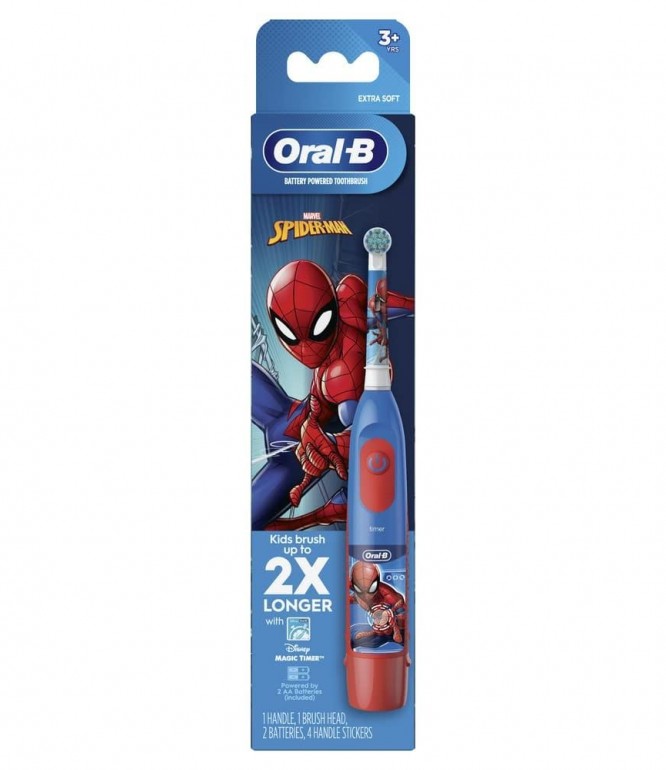 Oral B Battery Powered Toothbrush Spiderman for Kids – 1 Piece
