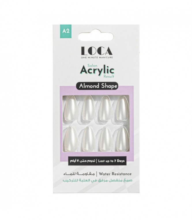 Loca Nails Acrylic Almond A2 White – 1 Piece