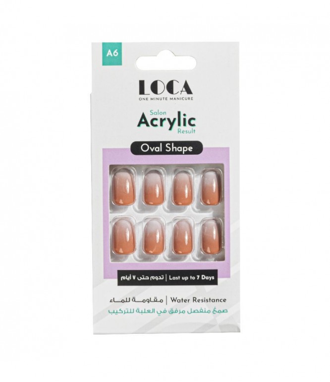 Loca Nails Acrylic Oval A6 Ombre – 1 Piece