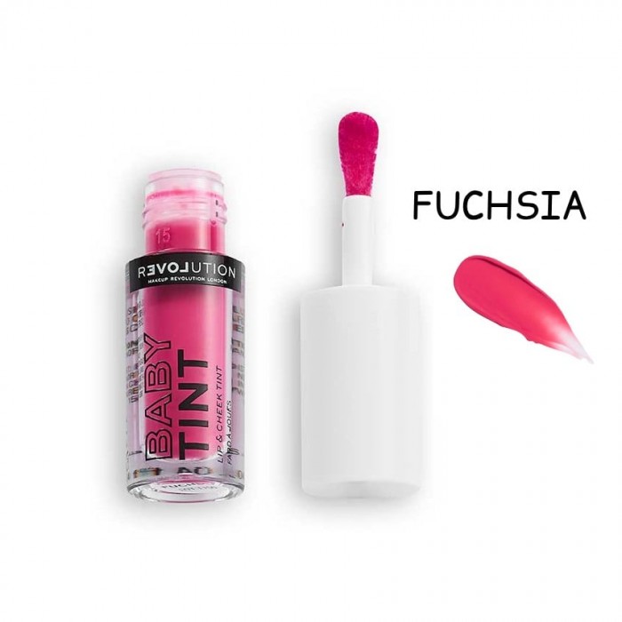 Revolution Baby Tint Lip & Cheek Gloss Fuchsia 1Piece