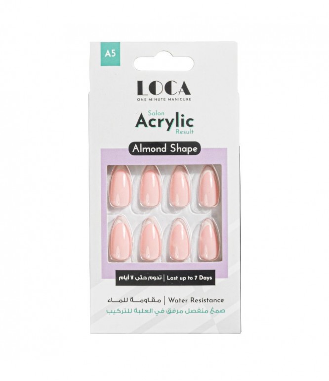 Loca Nails Acrylic Almond A5 P French 1Piece