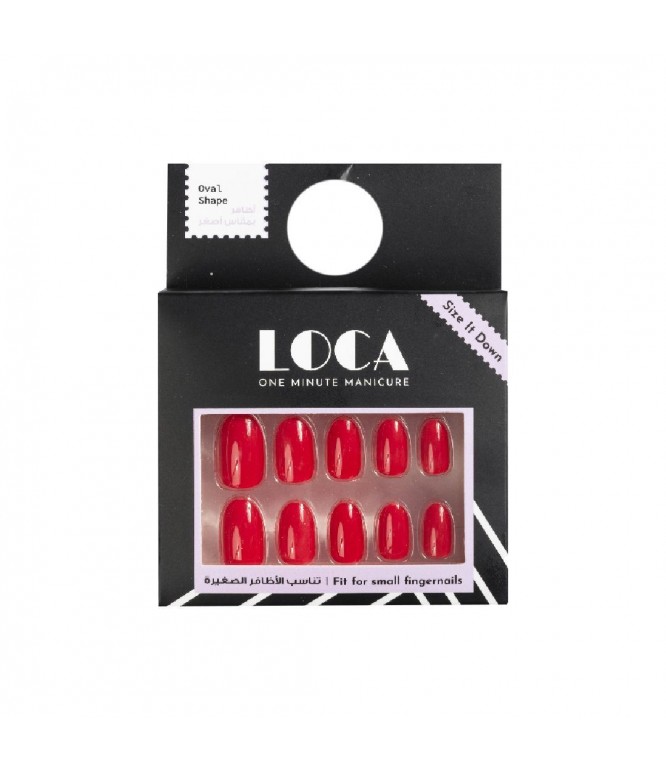 Loca Nails Oval Mini Red #4 1Piece