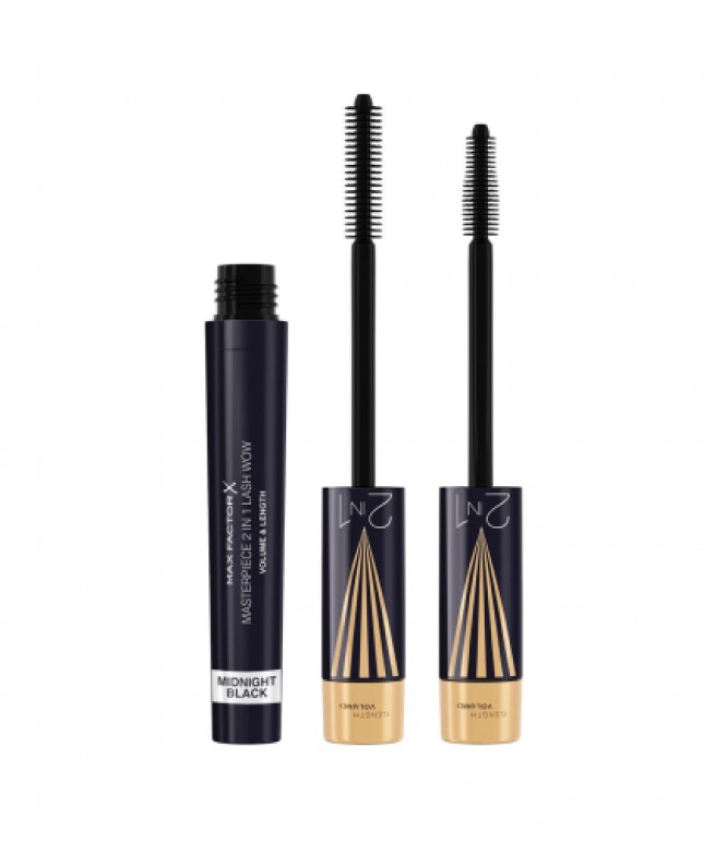 Max Factor Mascara Masterpiece 2 In 1 Lash Wow - Midnight Black 1Pieces