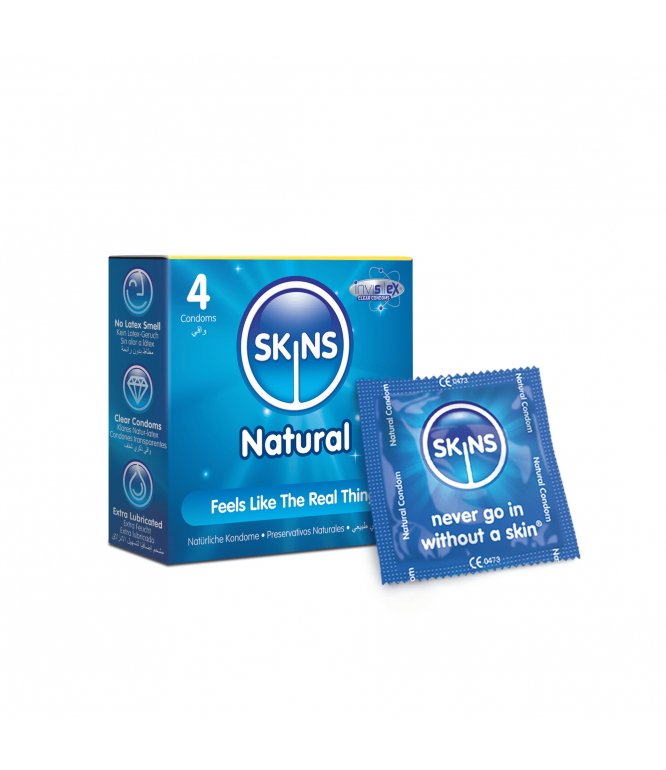 Skins Natural Feel Condoms - 4 Pack