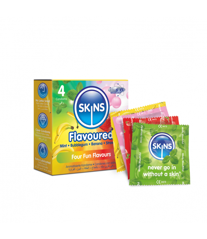 Skins Assorted Flavoured Condoms - 8 Pack