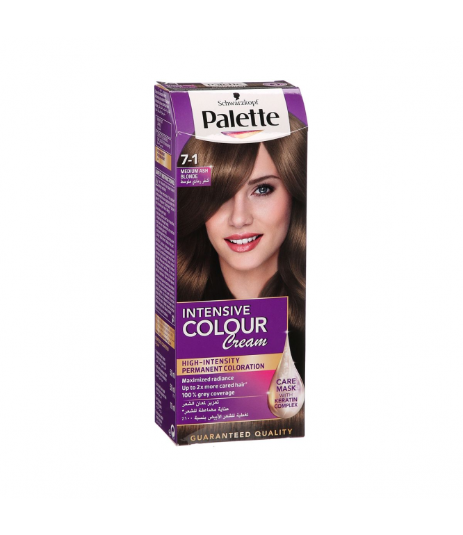 Schwarzkopf Palette Intensive Color Creme 7-1 Medium Ash Blonde 1Piece